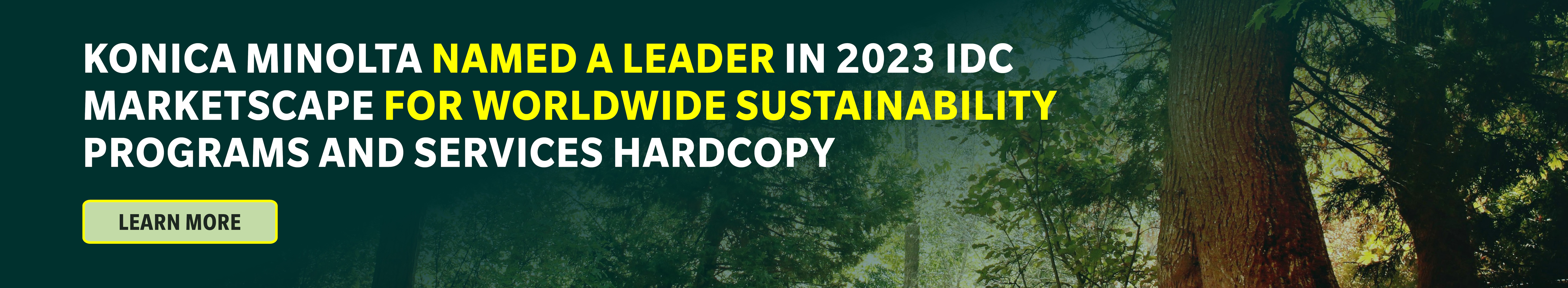 Konica Minolta Named a ‘Leader’ in 2023 IDC MarketScape for Worldwide Sustainability Programs and Services Hardcopy