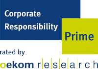 Corporate Responsibility Prime. Rated by oekom research