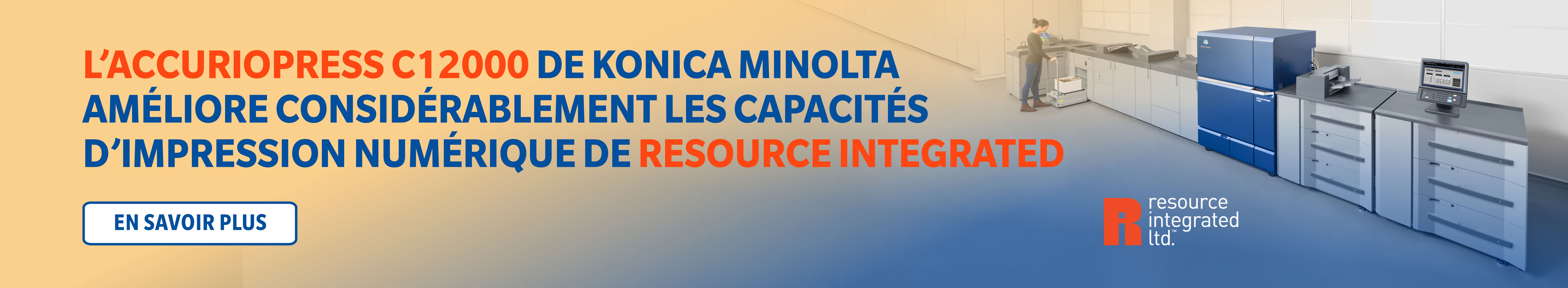 L’AccurioPress C12000 de Konica Minolta améliore considérablement les capacités d’impression numérique de Resource Integrated
